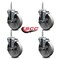 Service Caster 5 Inch Semi Steel Wheel Swivel 58 Inch Threaded Stem Caster Set with Brake SCC SCC-TS20S514-SSS-TLB-58212-4 - alternate 4